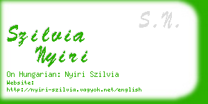 szilvia nyiri business card